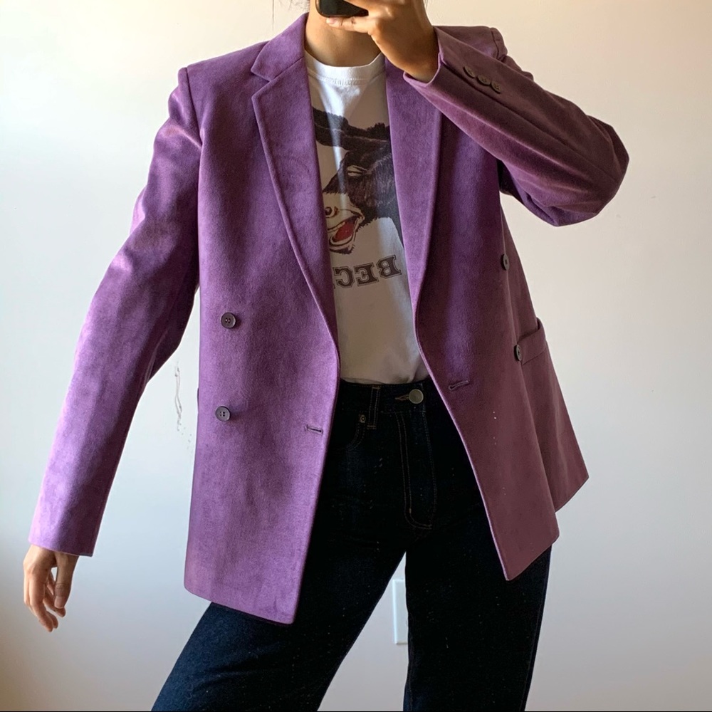 Vintage Violet Costume Made Double Breasted Blazer